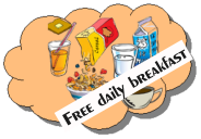 Free daily breakfast